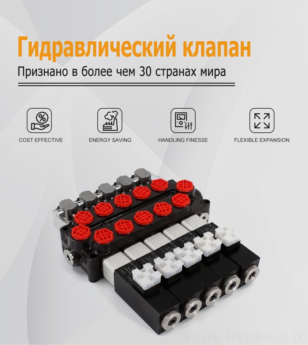 Q45 Соленоидный и ручной 5 катушек Моноблочный направляющий клапан